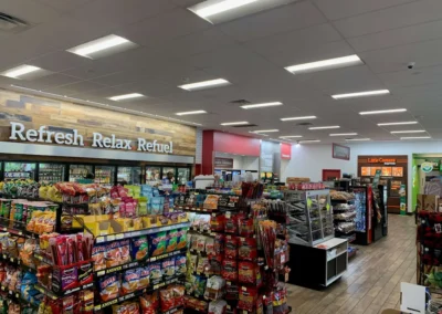 Assortment of snacks and refreshments at Davis Express