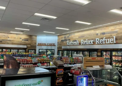 Drinks and hot bar at Davis Express